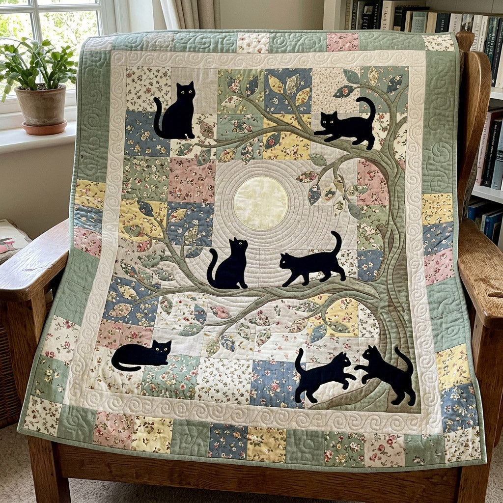 Black Cat Folklore Quilted Blanket - Baby (30" x 40") - Pack 1