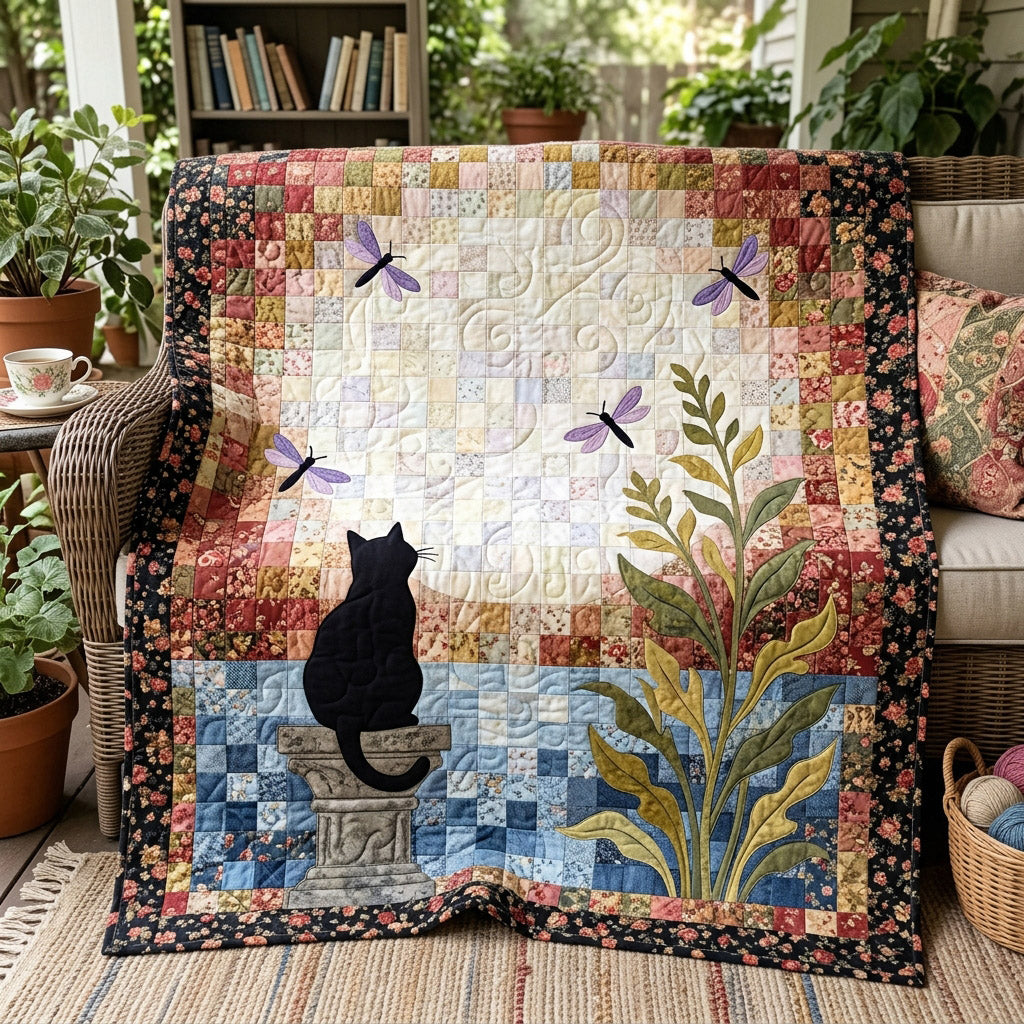 Black Cat Meadow Quilted Blanket - Baby (30" x 40") - Pack 1