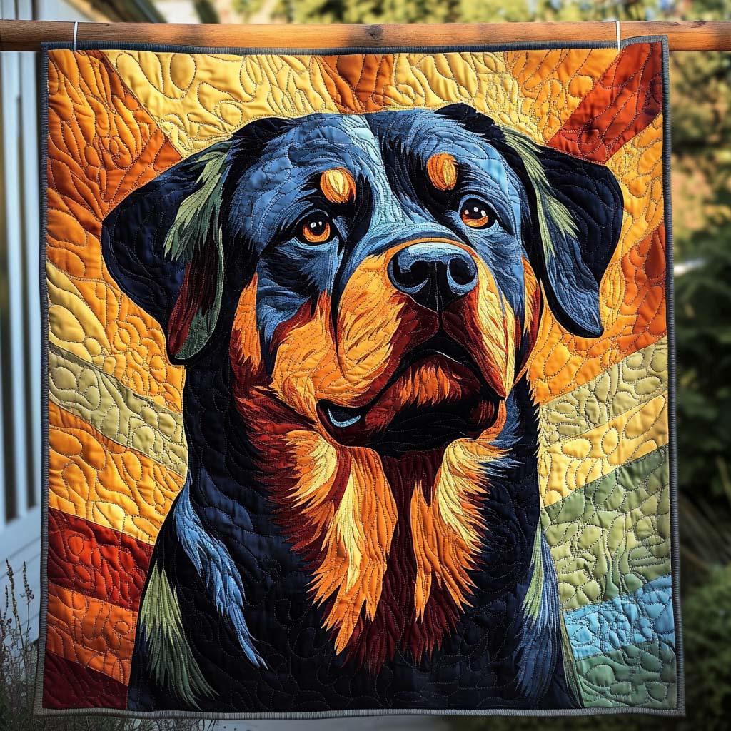 Black Guardian Quilted Blanket - Throw (55" x 60")