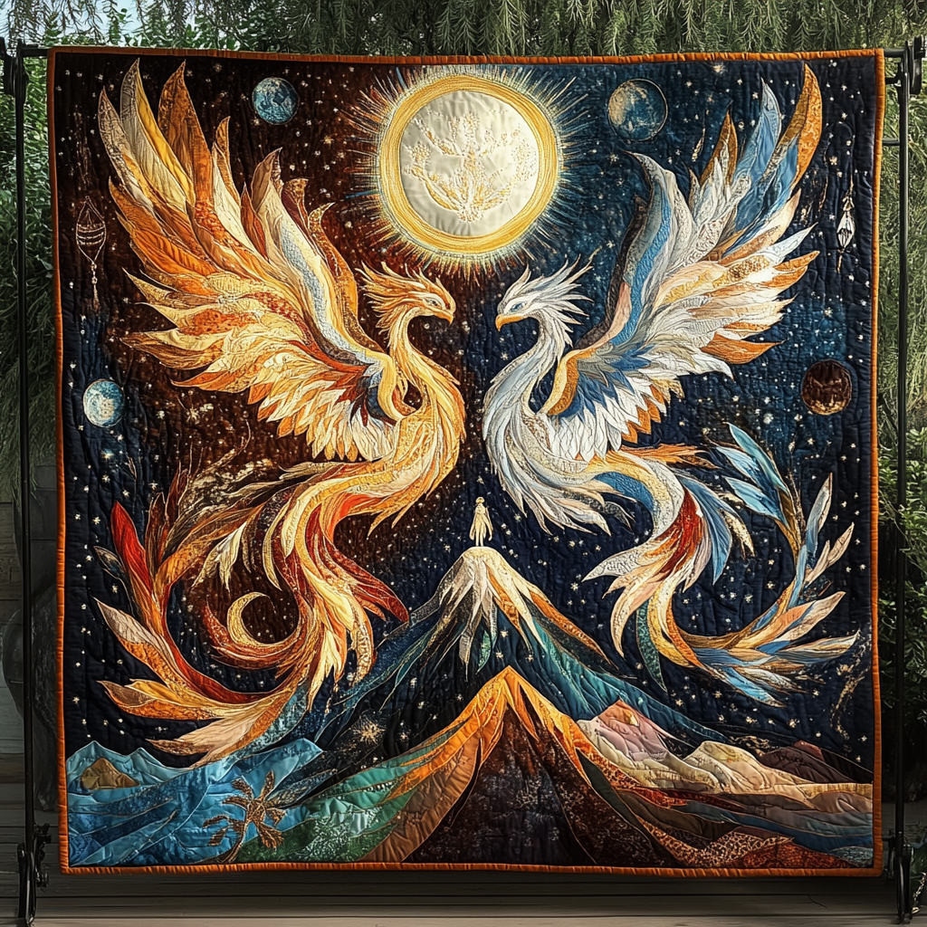 Blaze of Glory Quilted Blanket - Throw (55" x 60")