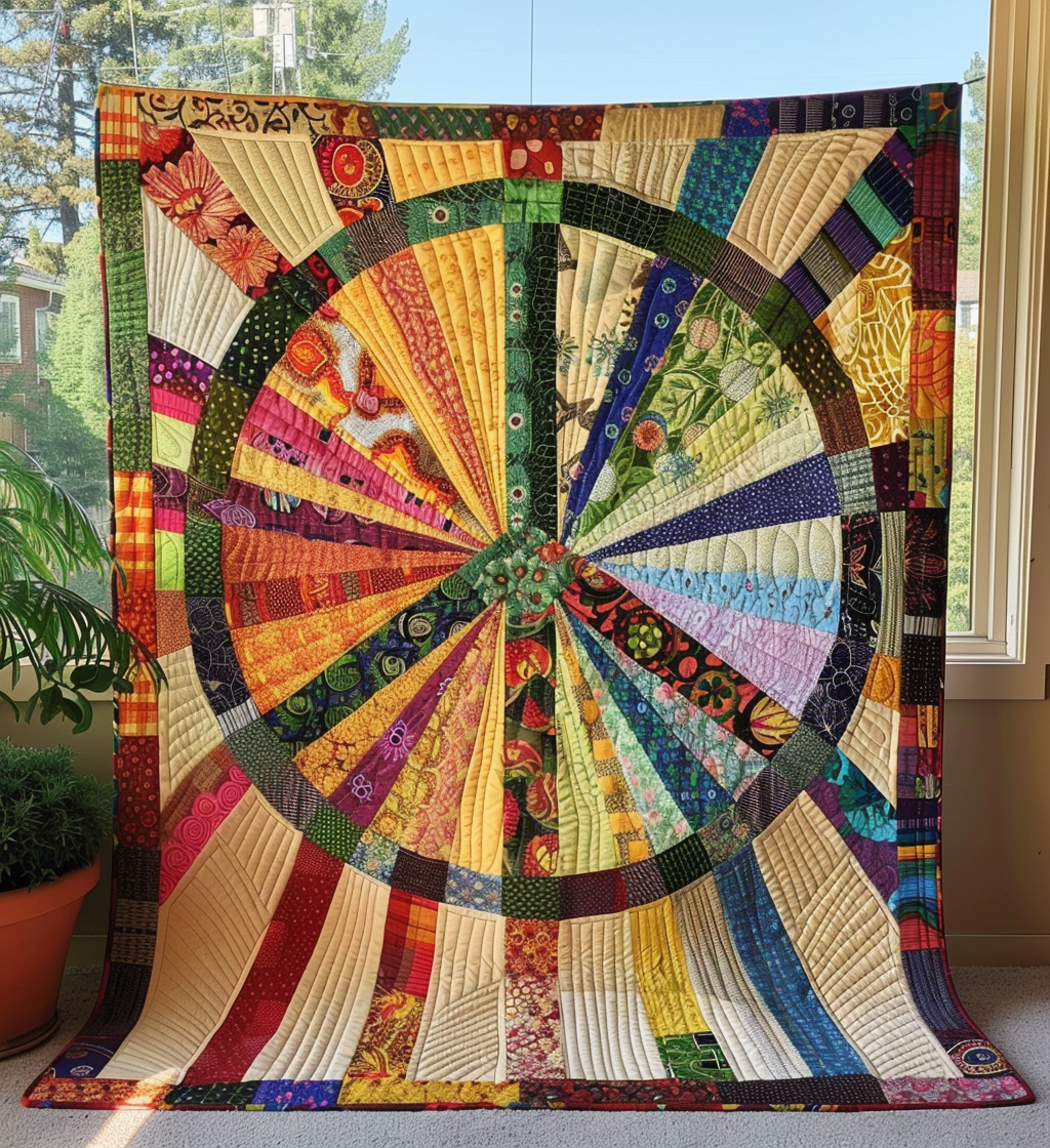 Blissful Sunshine Quilted Blanket - Throw (55" x 60")