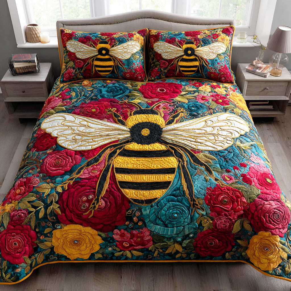 Bloom Keeper 3-Piece Quilted Bedding Set - Single (59" x 70")