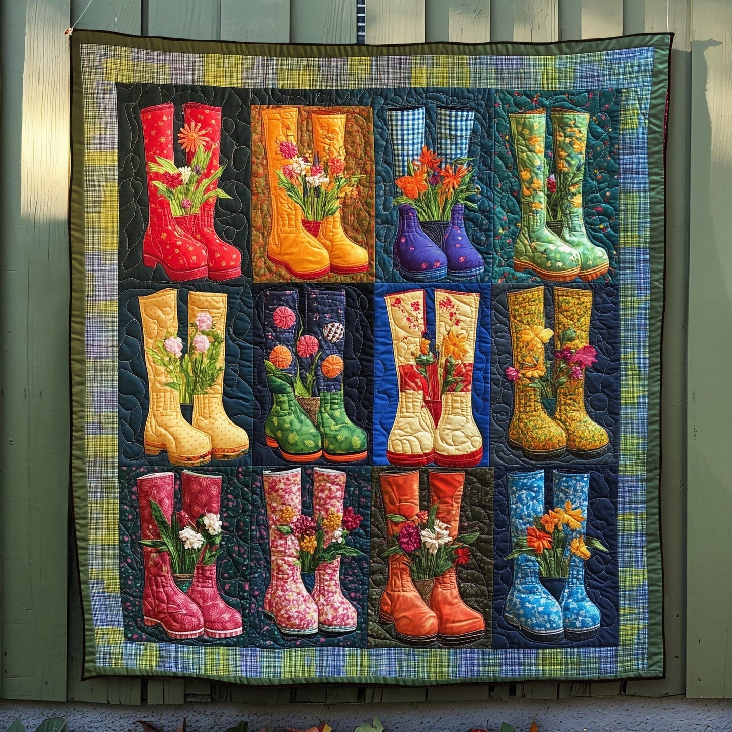 Bloom and Tread Quilted Blanket - Throw (55" x 60")