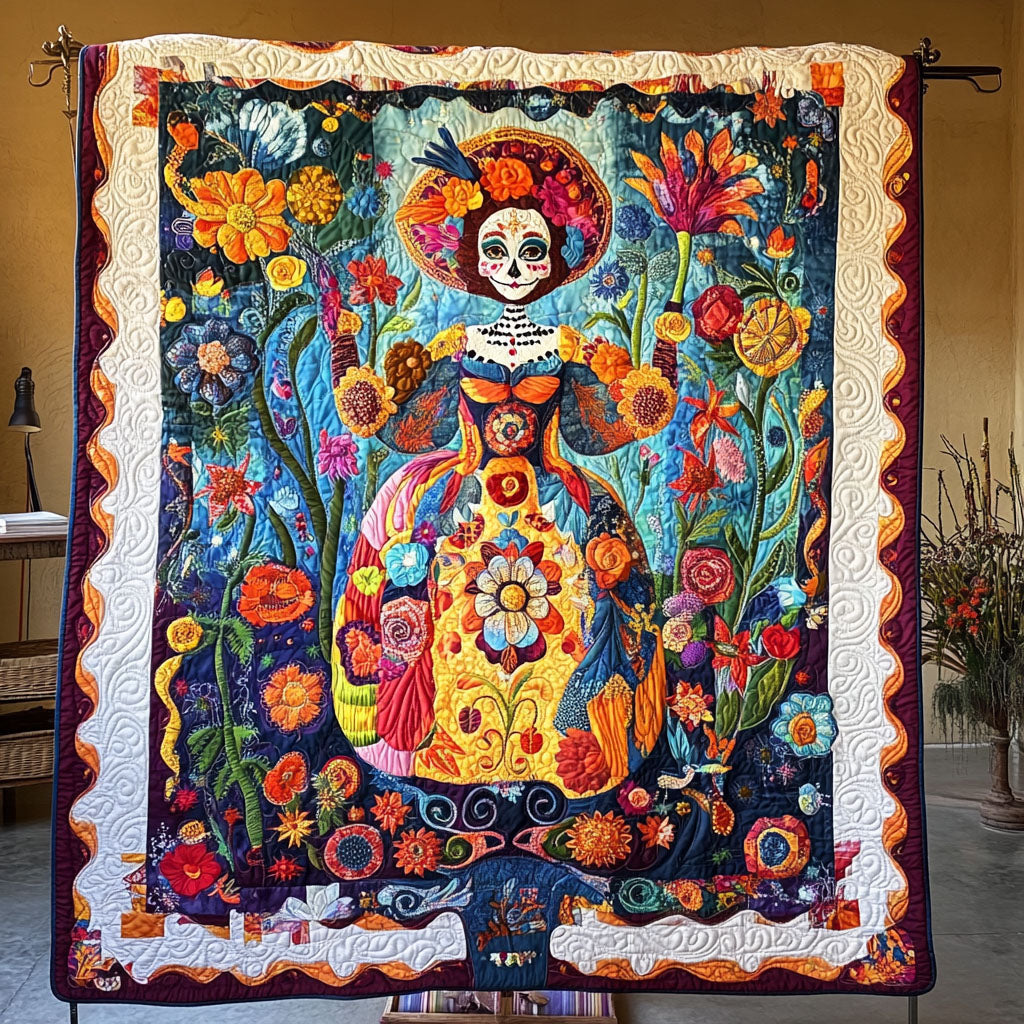 Blooming Afterlife Quilted Blanket - Throw (55" x 60")