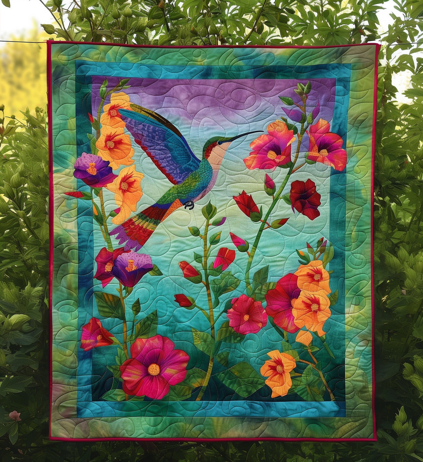 Blossom Breeze Quilted Blanket - Throw (55" x 60")