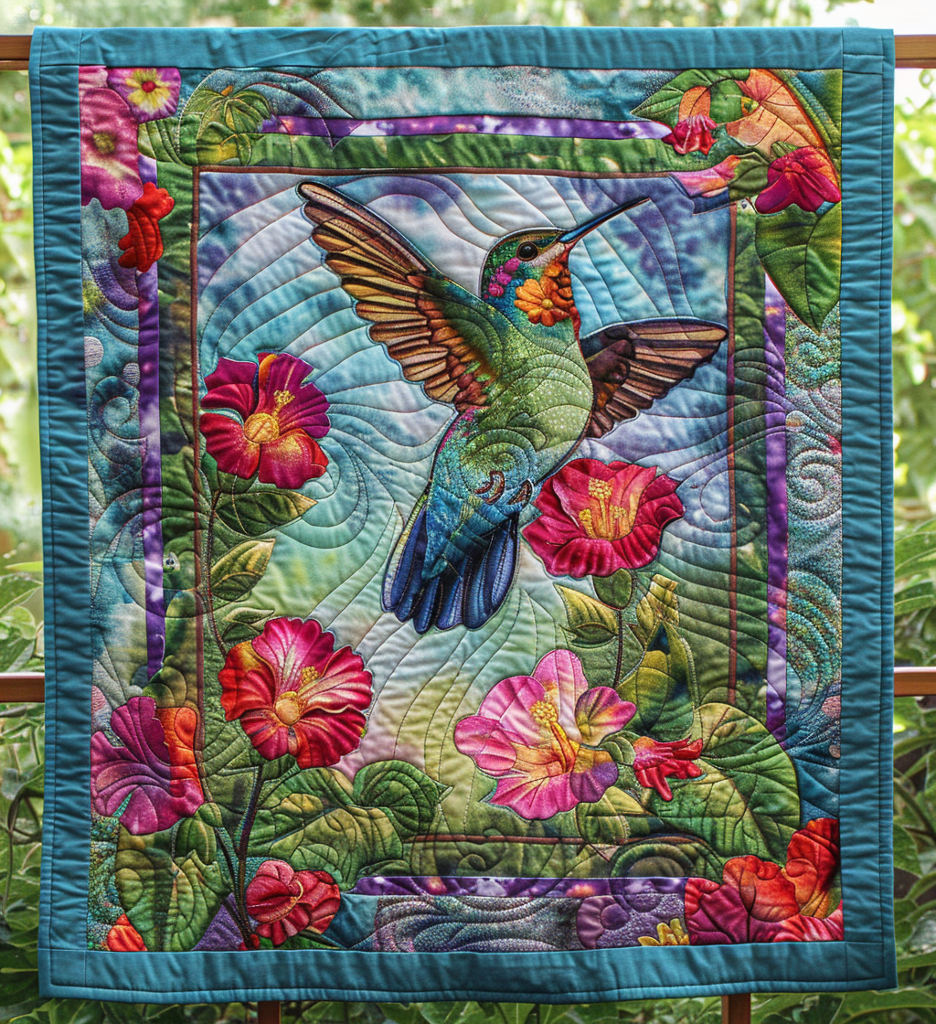 Blossom Garden Quilted Blanket - Throw (55" x 60")
