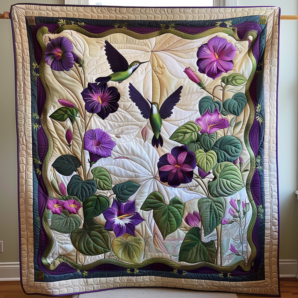 Blossom Ballet Quilted Blanket - Throw (55" x 60")