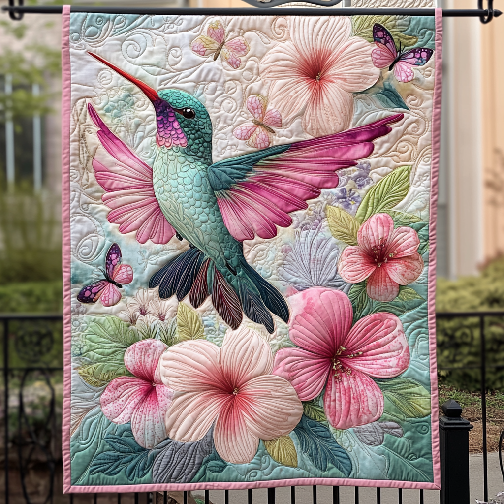 Blossom Dancer Quilted Blanket - Throw (55" x 60")