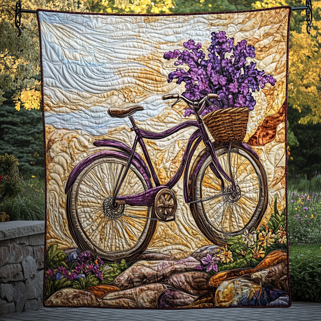 Blossom Trail Quilted Blanket - Throw (55" x 60")