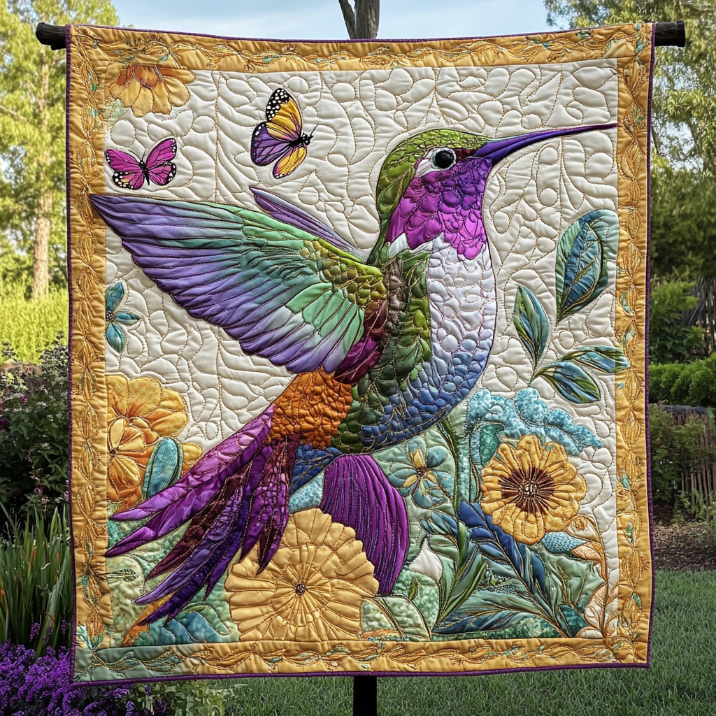 Blossom Whisper Quilted Blanket - Throw (55" x 60")