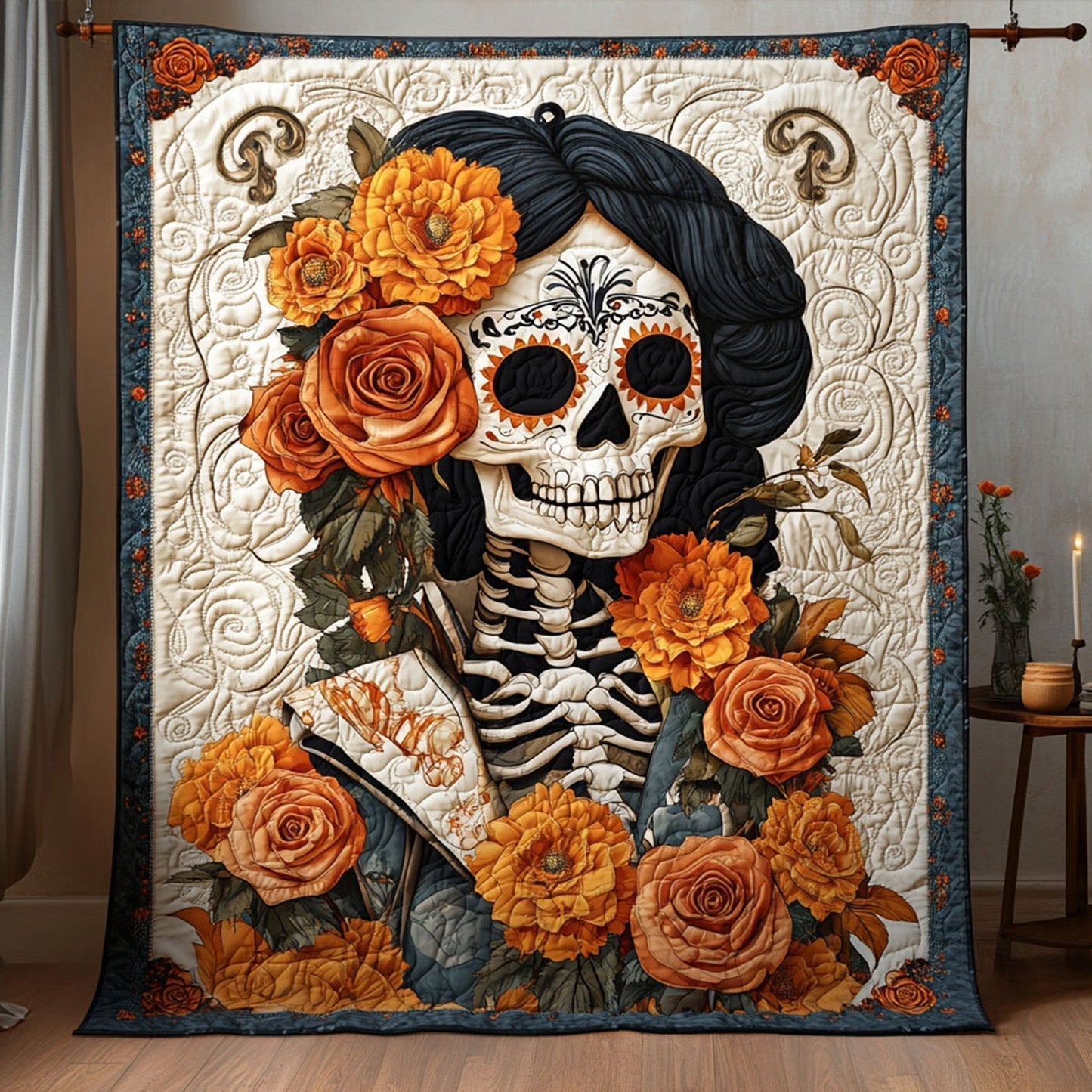 Blossoms of Life Quilted Blanket - Throw (55" x 60")