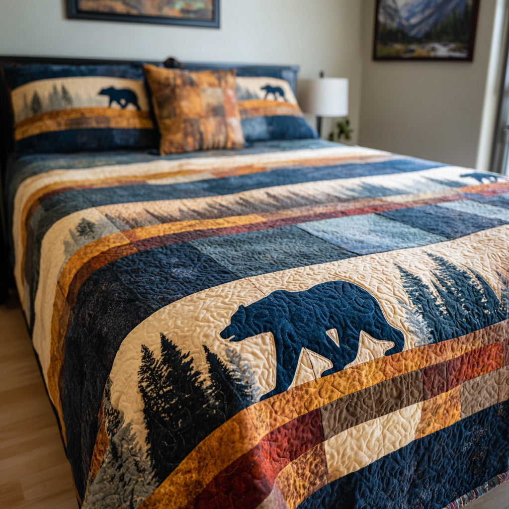 Blue Ridge Bear Quilted Blanket - Baby (30" x 40") - Pack 1