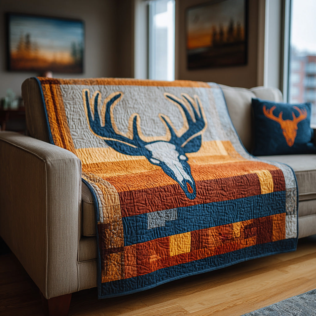 Blue Ridge Stag Quilted Blanket - Baby (30" x 40") - Pack 1