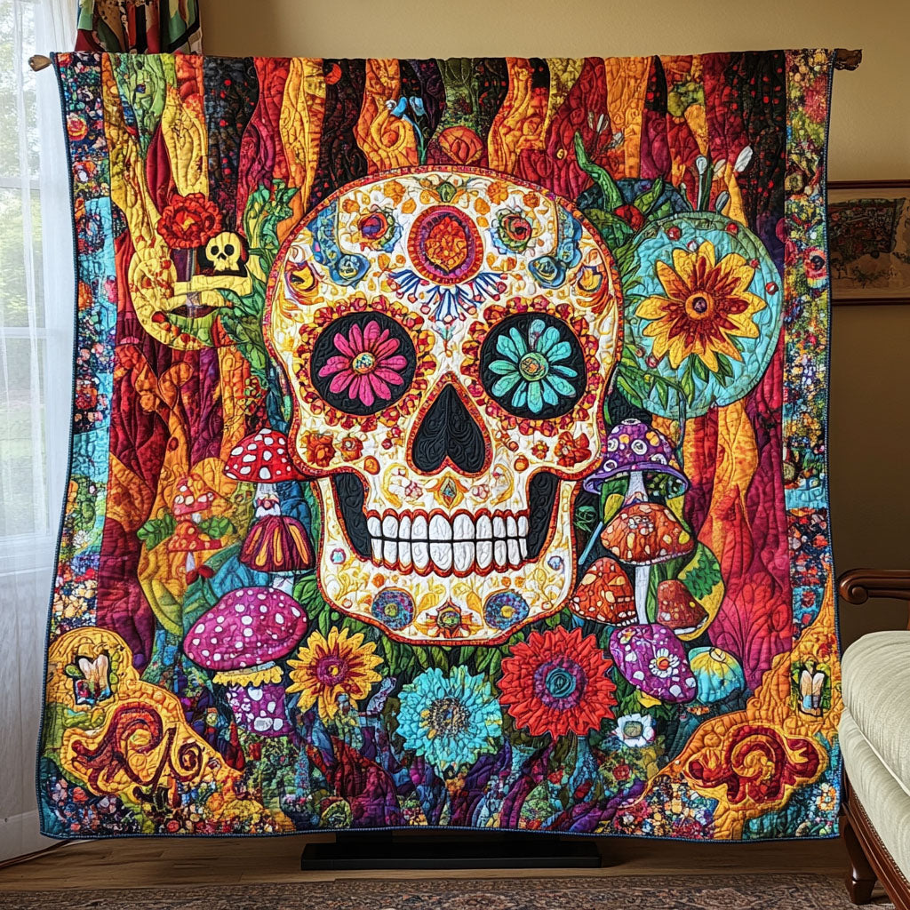 Boho Blaze Quilted Blanket - Throw (55" x 60")