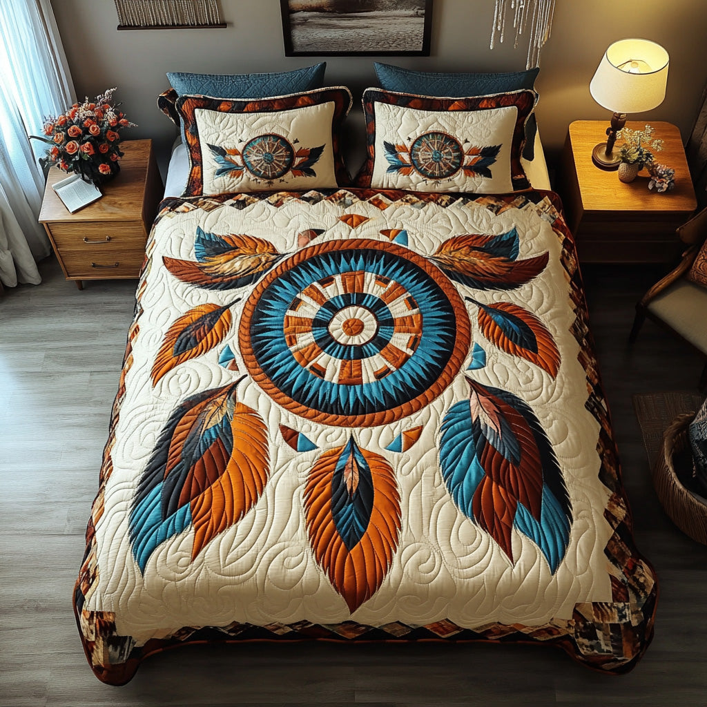 Bold Mesa Catcher 3-Piece Quilted Bedding Set - Single (59" x 70")