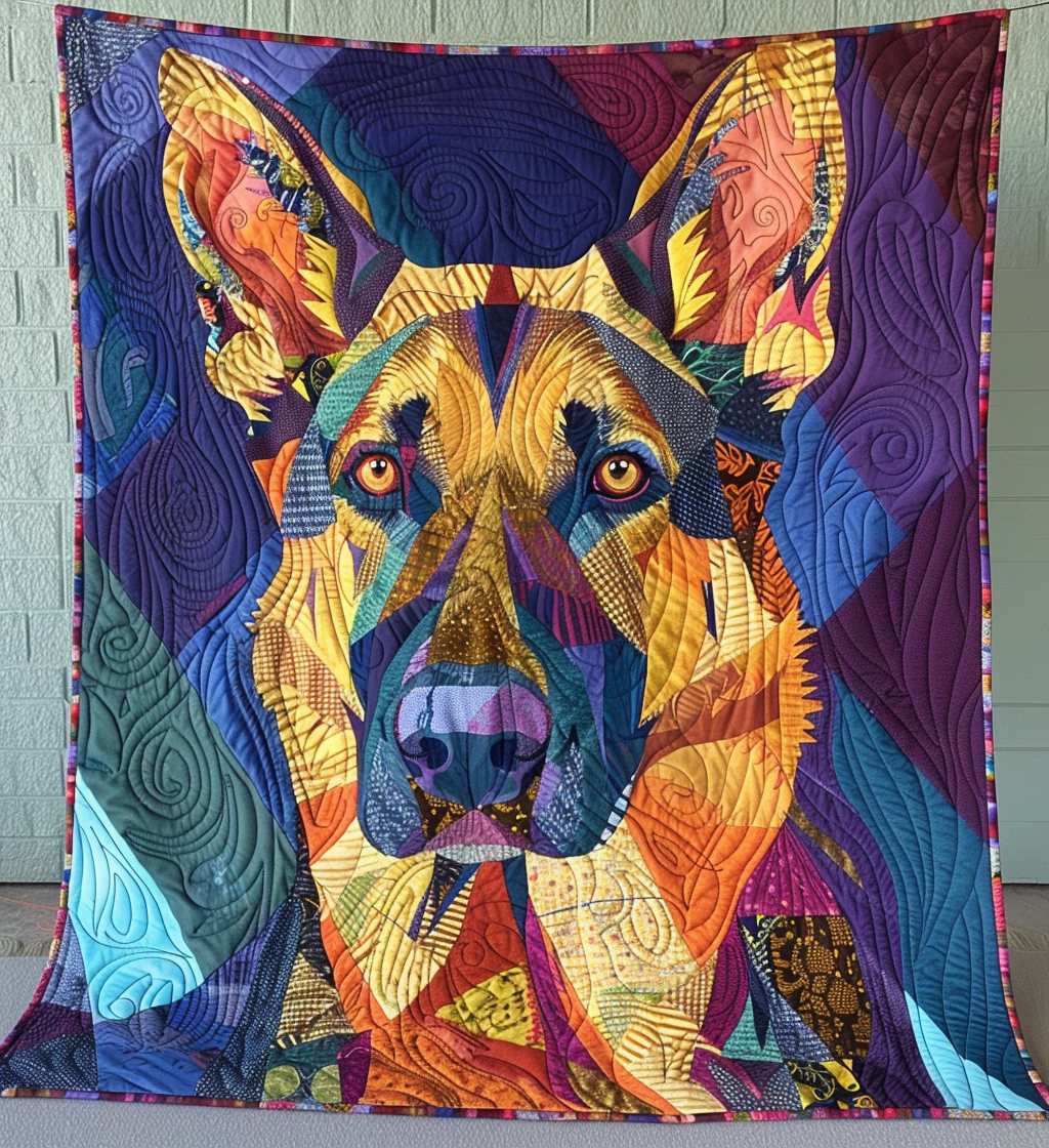 Bold Paws Parade Quilted Blanket - Throw (55" x 60")