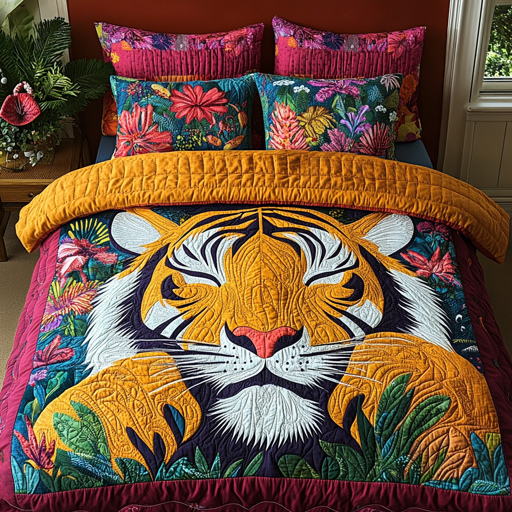 Bold Untamed Quilted Bedding Set - Single (59" x 70")