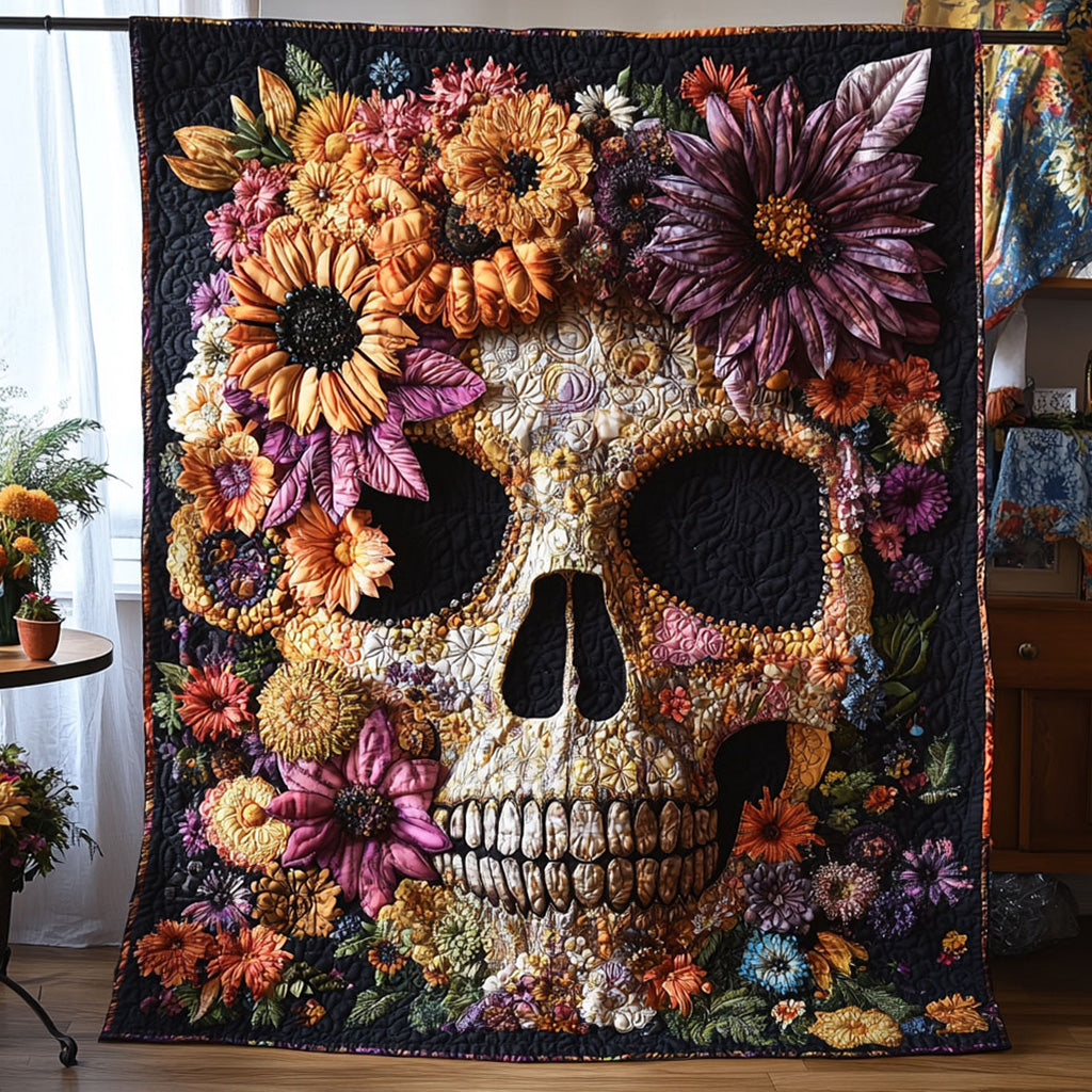Bone Garden Quilted Blanket - Throw (55" x 60")