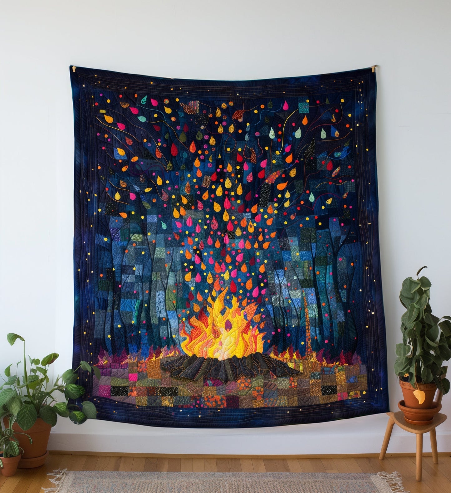 Bonfire Nights Quilted Blanket - Throw (55" x 60")