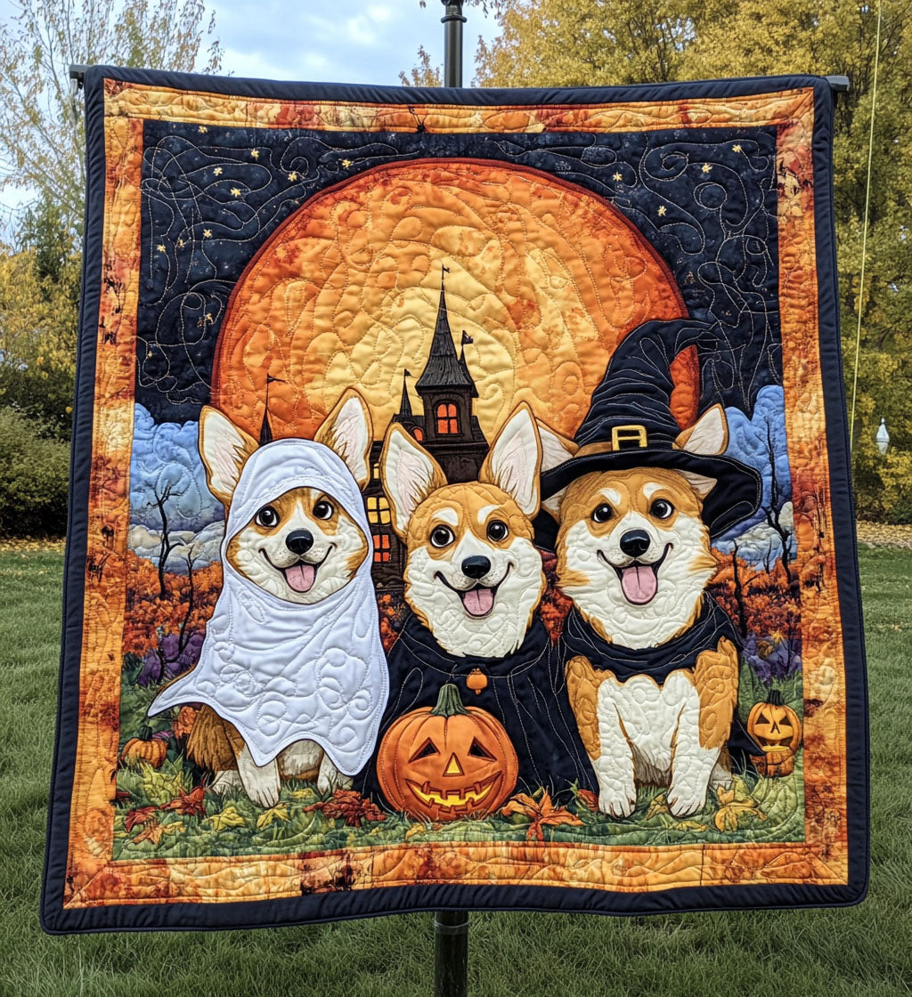 Boo Pups Quilted Blanket - Throw (55" x 60")