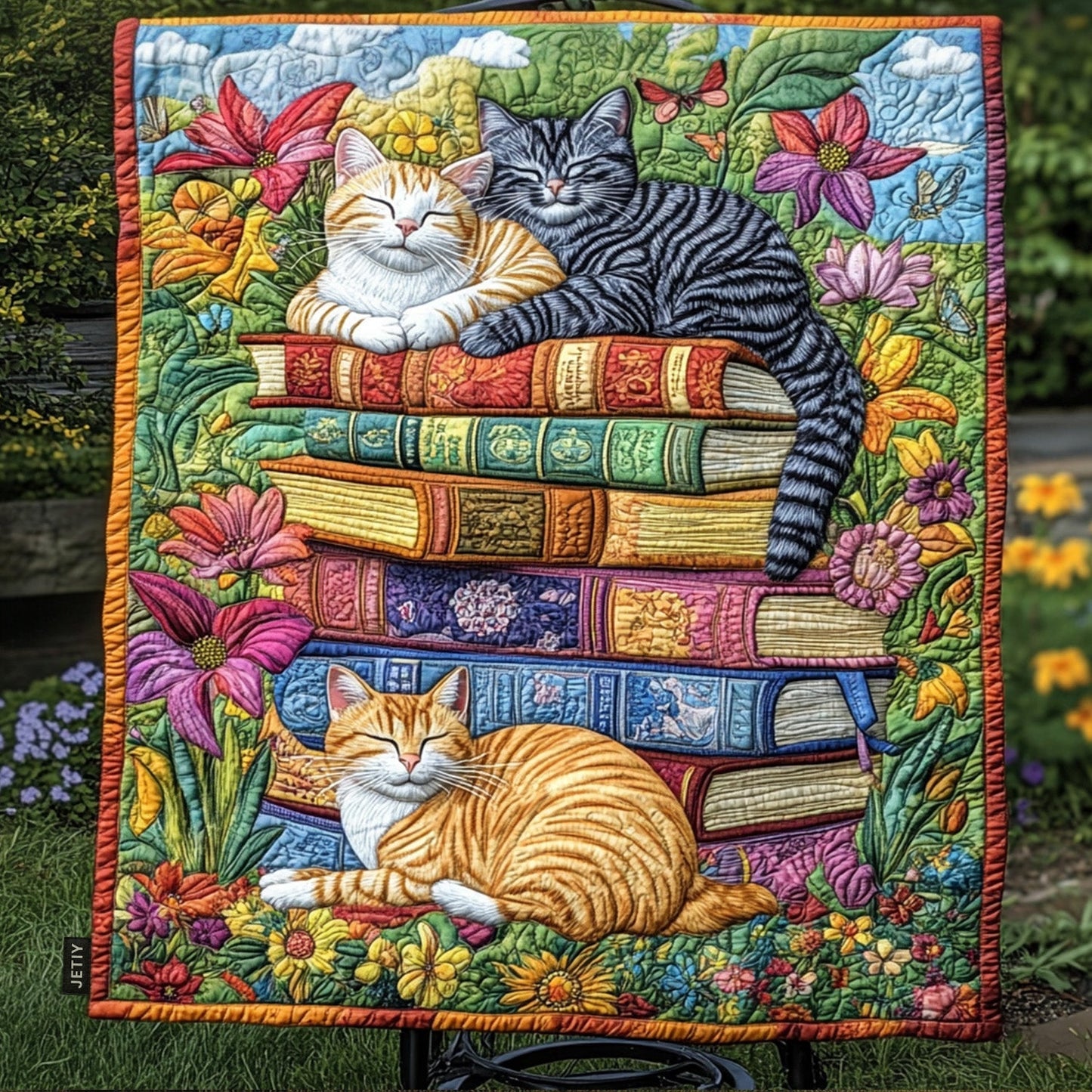 Botanical Book Nook Quilted Blanket - Baby (30" x 40")