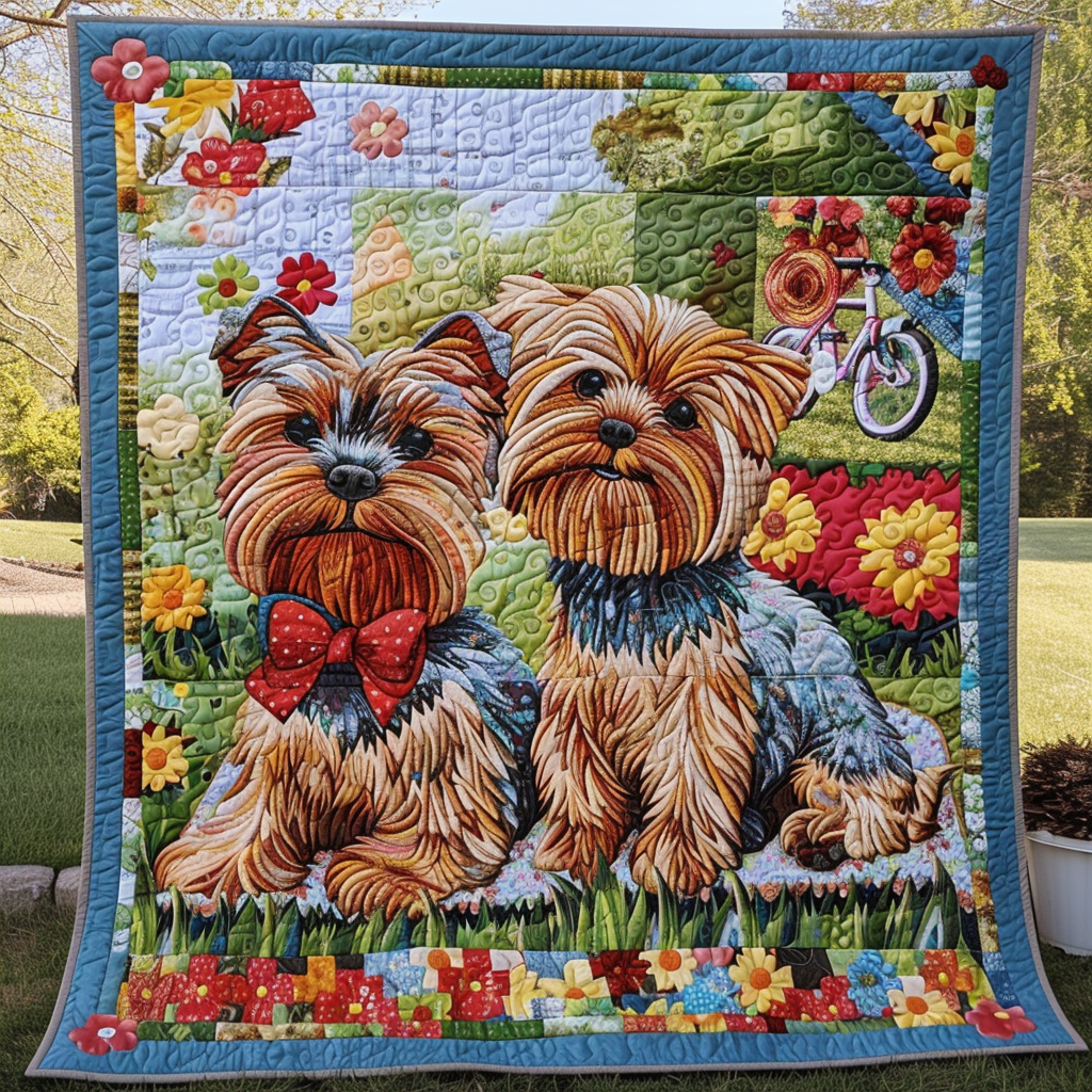 Bowtie Buddies Quilted Blanket - Throw (55" x 60")