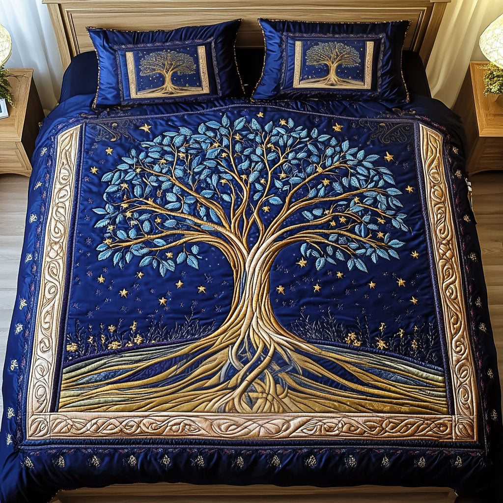 Branches of Hope 3-Piece Quilted Bedding Set - Single (59" x 70")