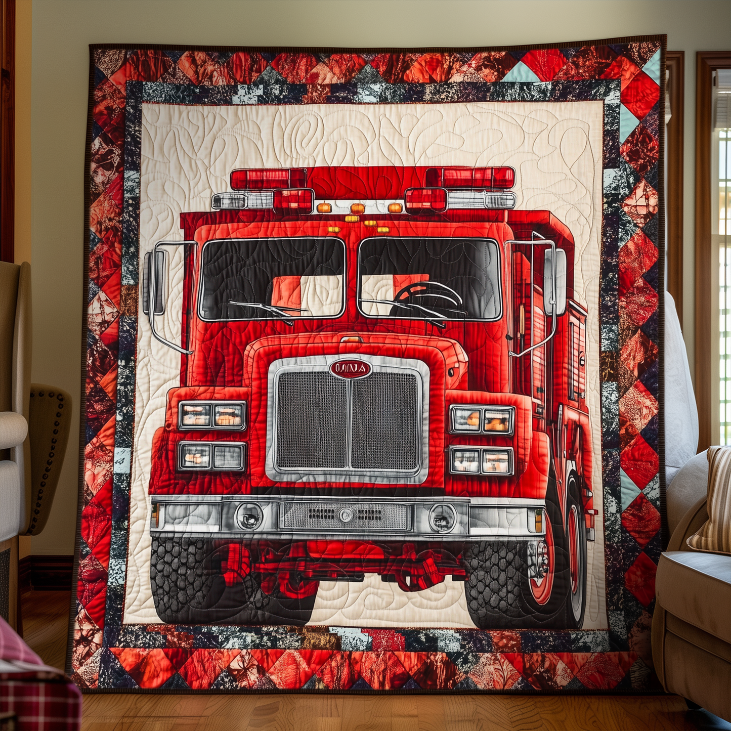 Brave Hearts Quilted Blanket - Throw (55" x 60")