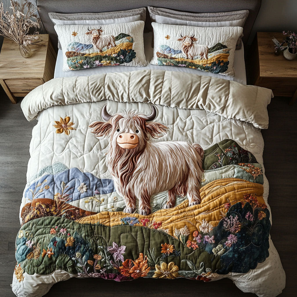 Brave Highlander 3-Piece Quilted Bedding Set - Single (59" x 70")
