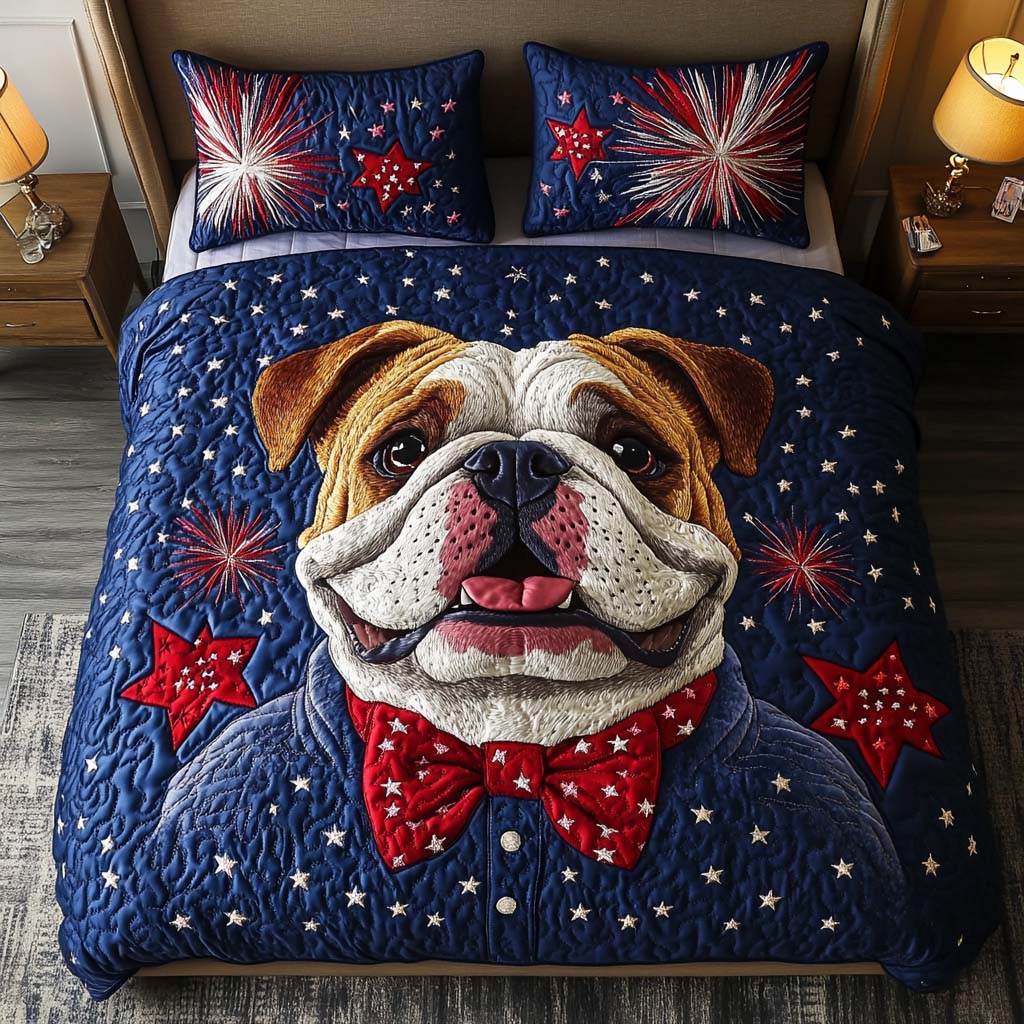 Brave Pup Spirit 3-Piece Quited Bedding Set - Single (59" x 70")