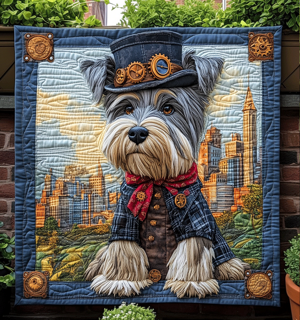 Brave Scottie Adventures Quilted Blanket - Throw (55" x 60")