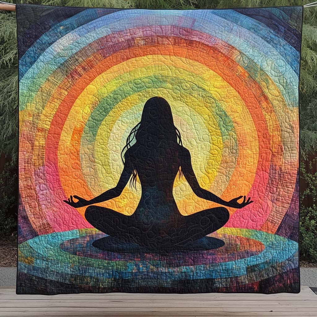 Breathe Deep Quilted Blanket - Throw (55" x 60")
