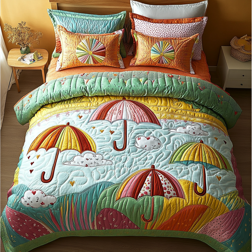 Bright Horizon 3-Piece Quilted Bedding Set - Single (59" x 70")