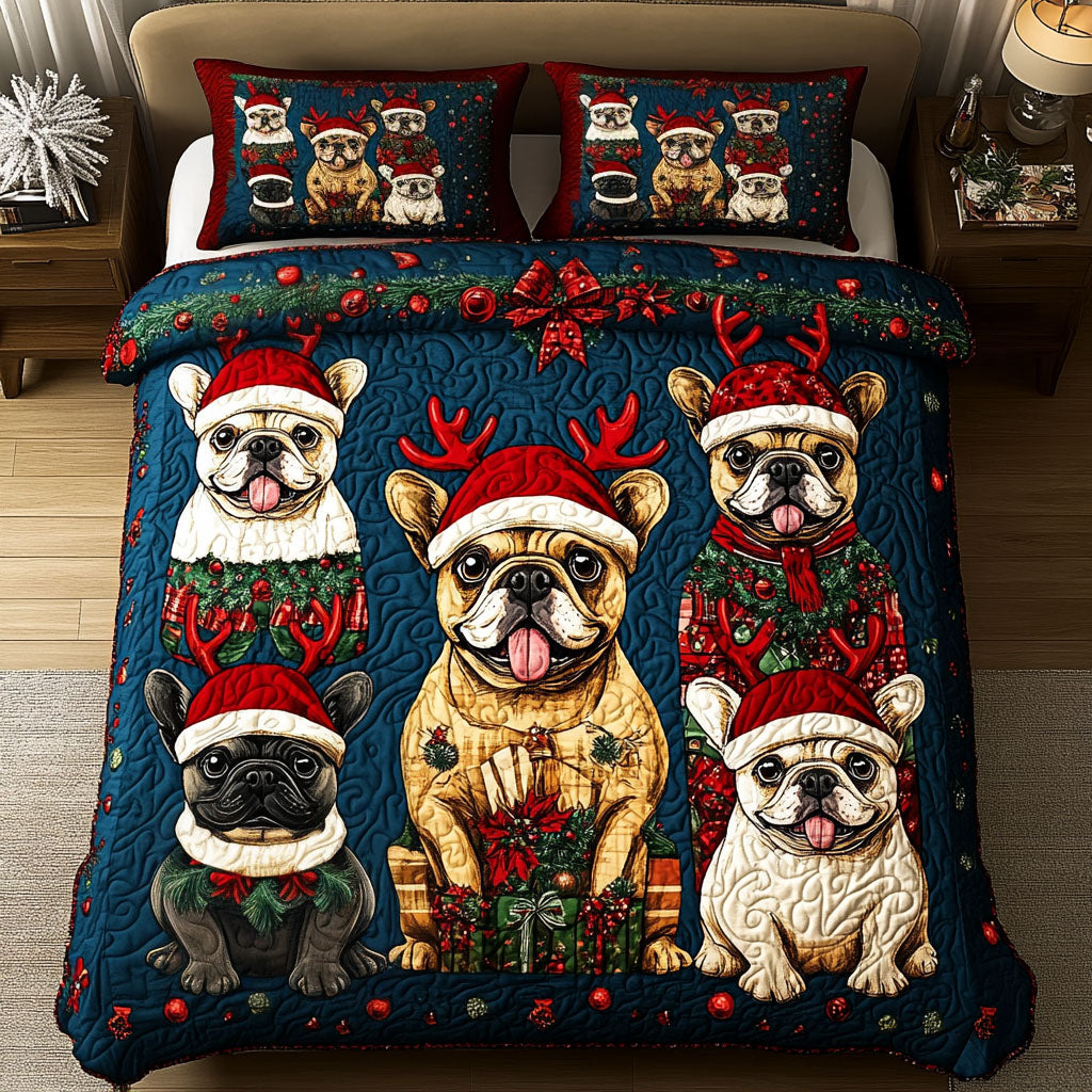 Bulldog Cheer Squad Quilted Blanket - Throw (55" x 60")