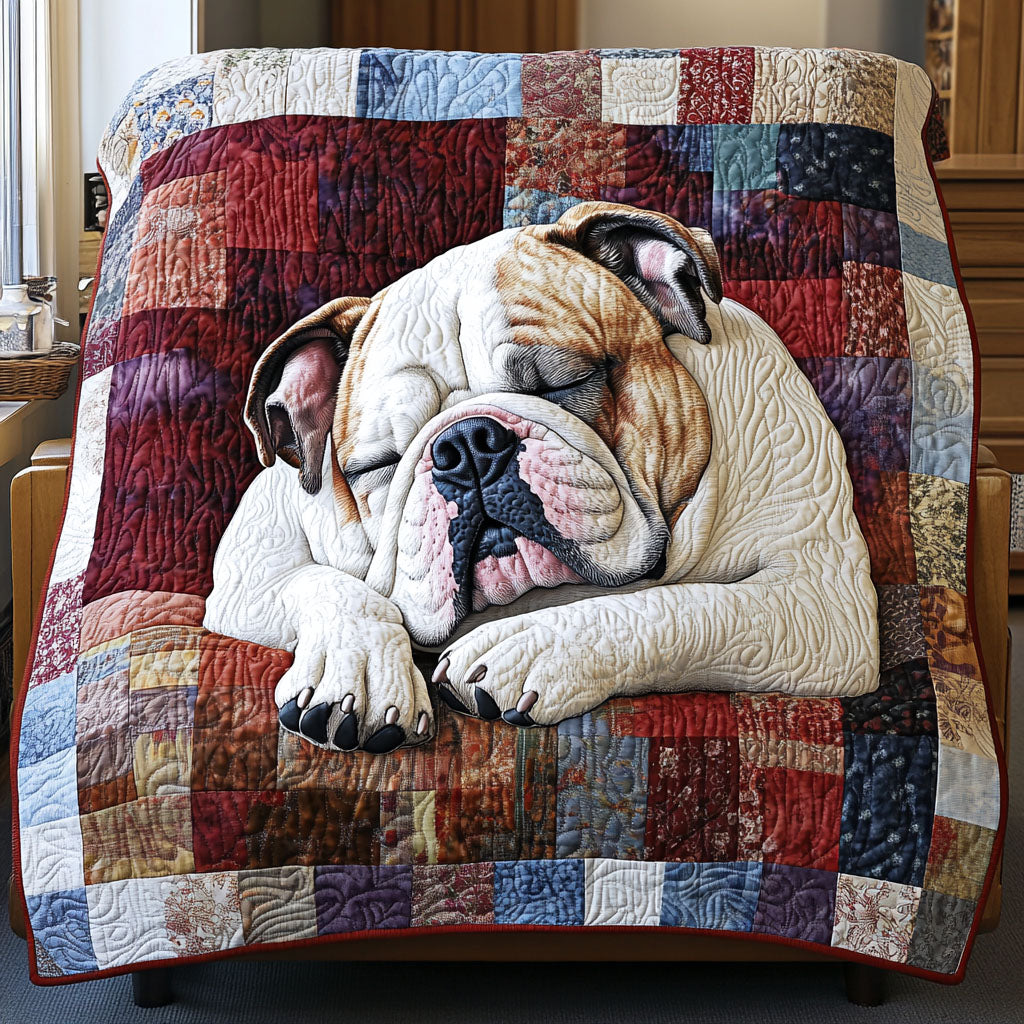 Bulldog Grace Quilted Blanket - Baby (30" x 40")