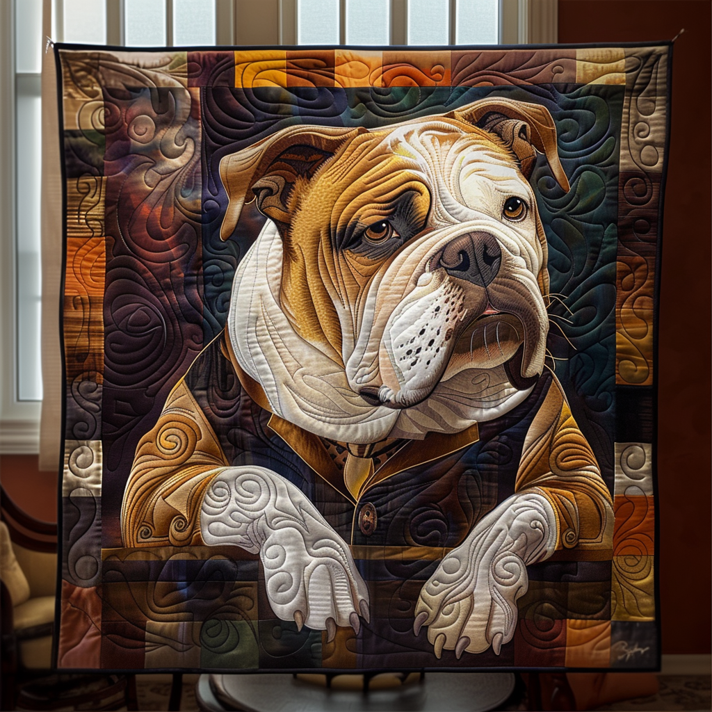Bulldog Heritage Quilted Blanket - Throw (55" x 60")