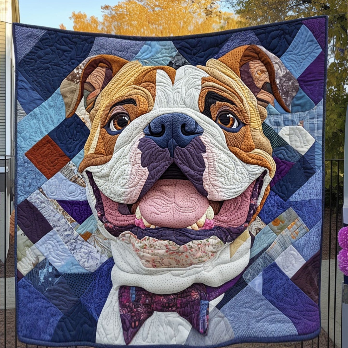 Bulldog Loyalty Quilted Blanket - Baby (30" x 40")