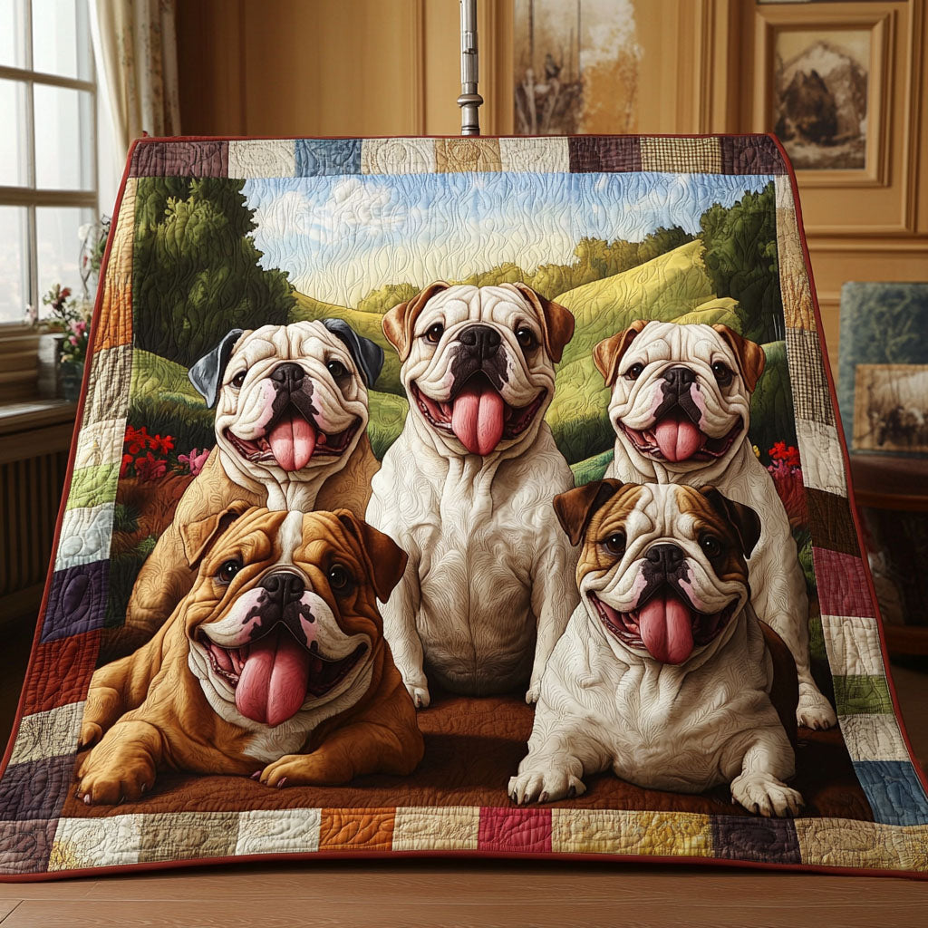 Bulldog Masterpiece Quilted Blanket - Baby (30" x 40")