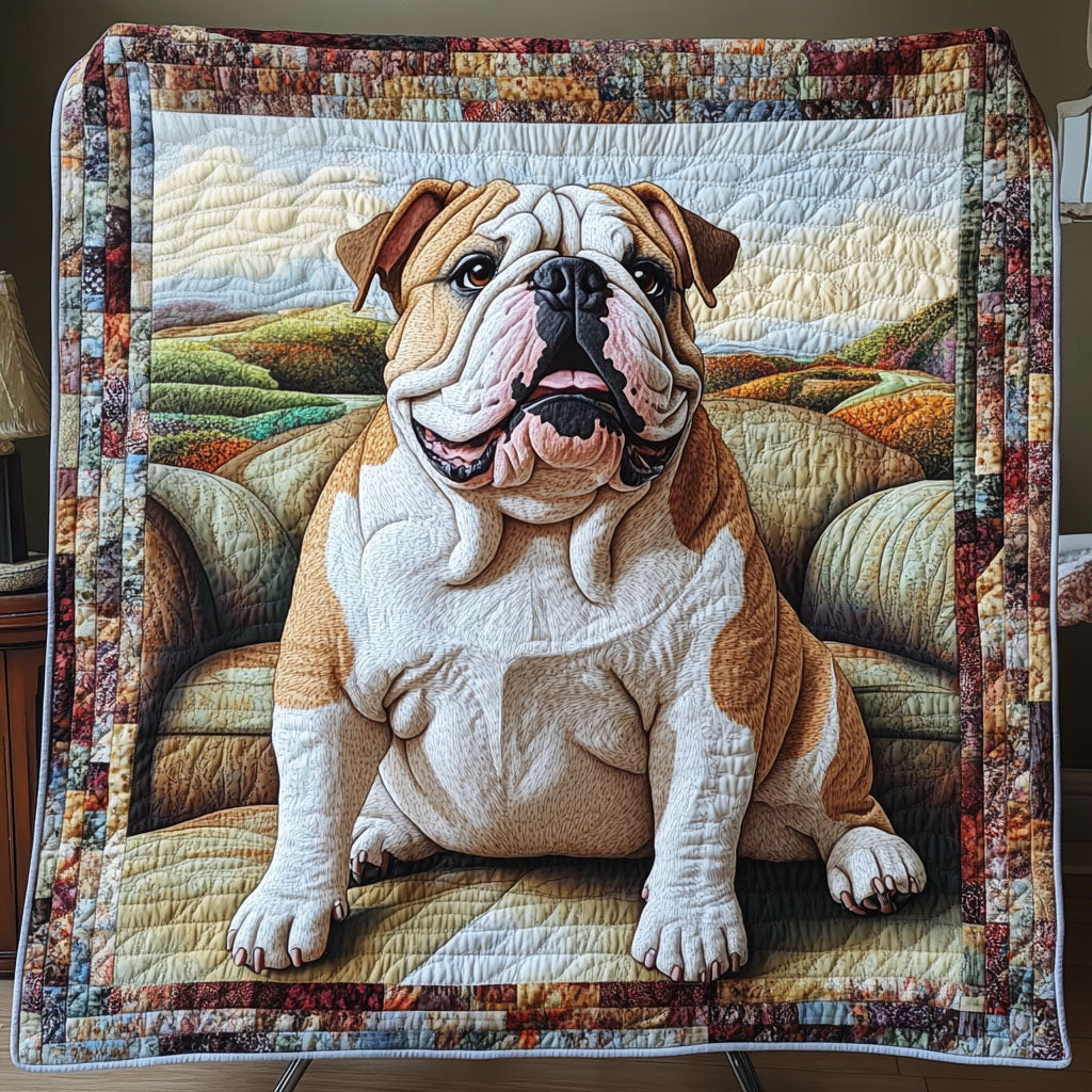 Bulldog Pals Quilted Blanket - Baby (30" x 40")