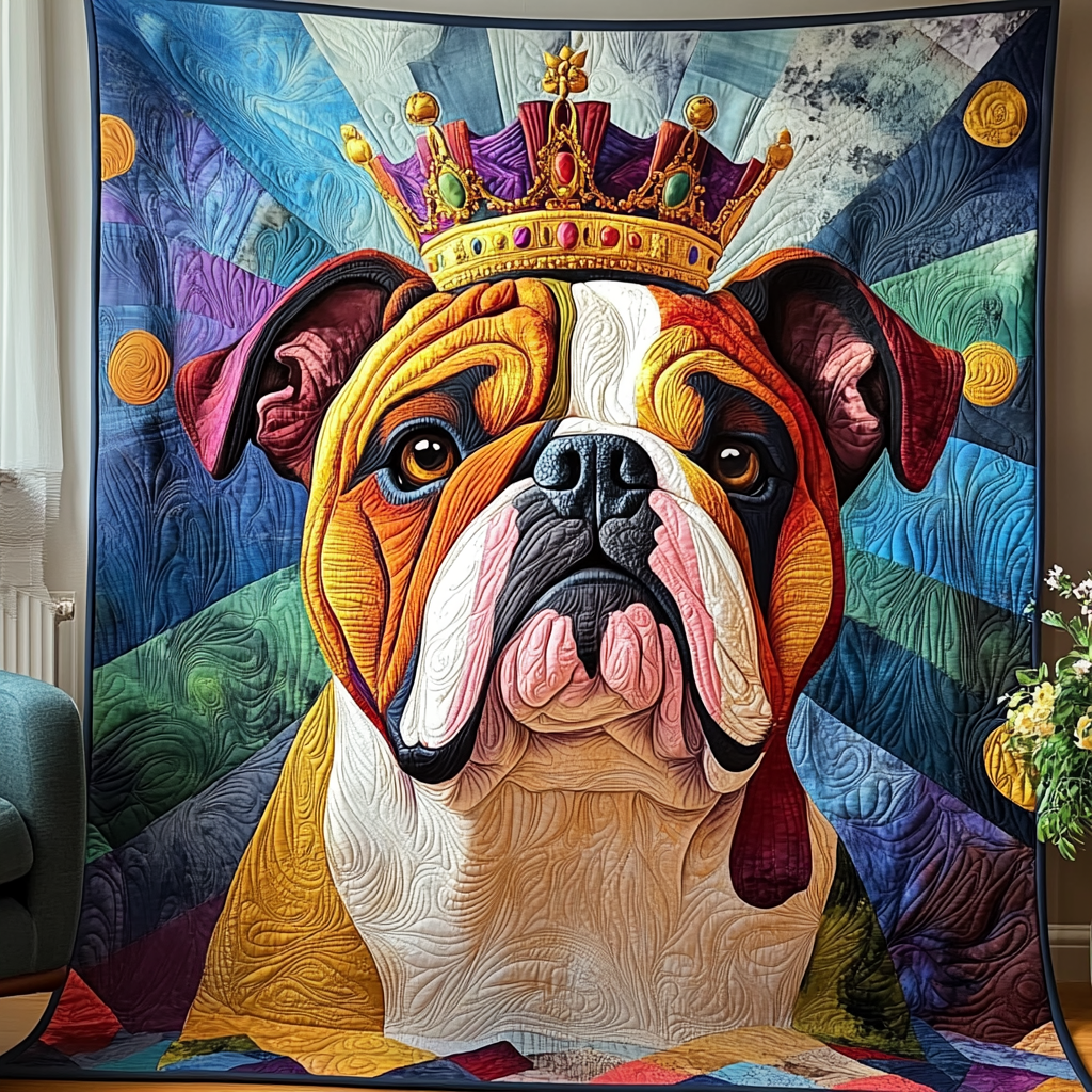 Bulldog Pride Parade Quilted Blanket - Throw (55" x 60")