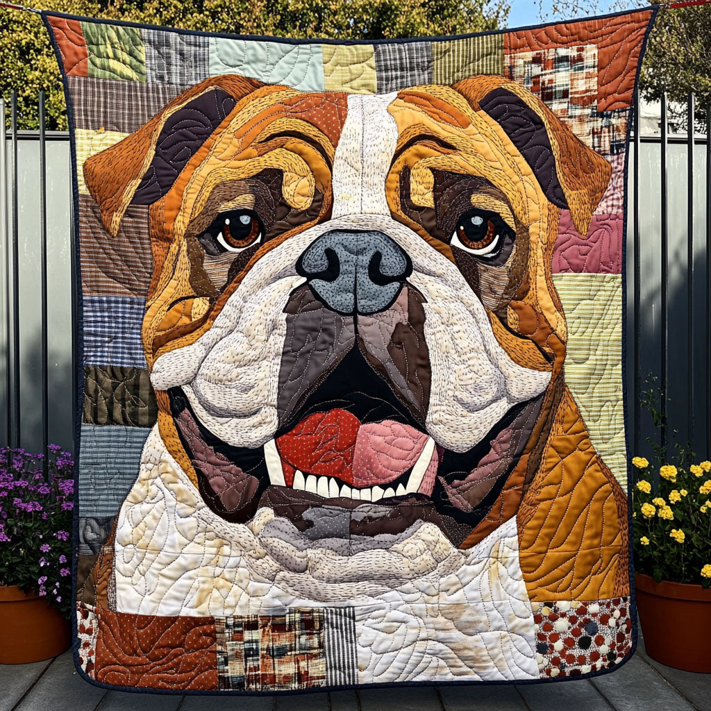 Bulldog Wonders Quilted Blanket - Baby (30" x 40")