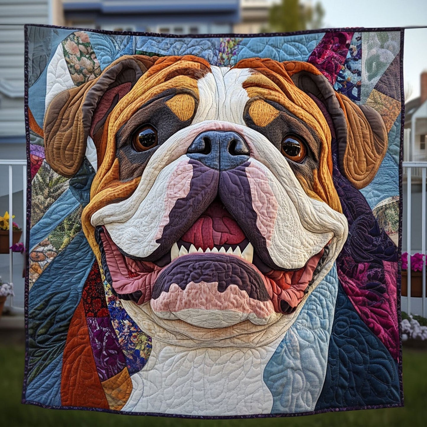 Bulldog World Quilted Blanket - Baby (30" x 40")
