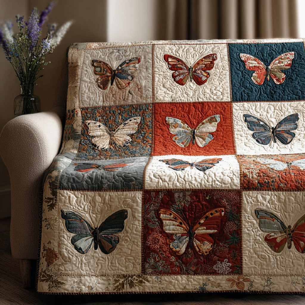 Butterfly Harmony Quilted Blanket - Baby (30" x 40") - Pack 1