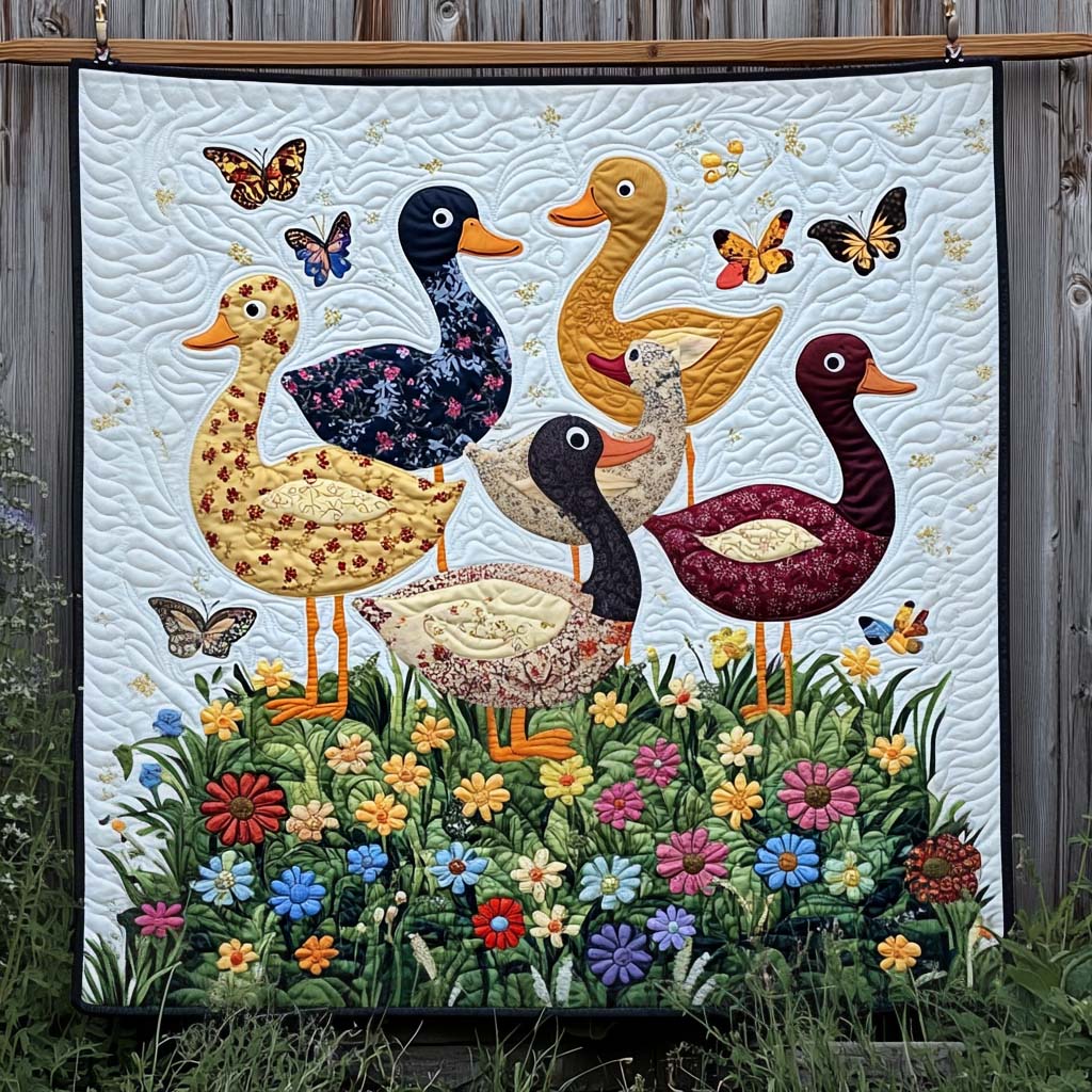Butterfly Meadow Quilted Blanket - Throw (55" x 60")
