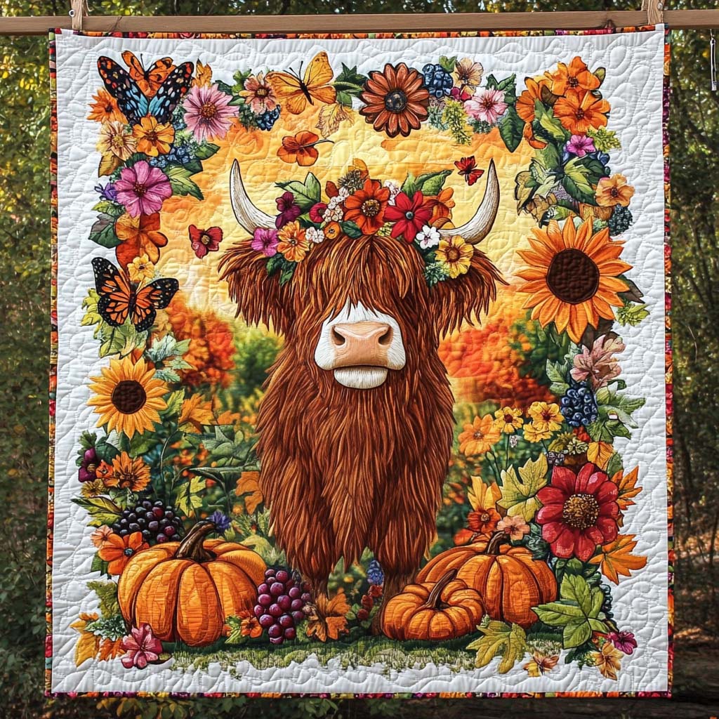 Butterfly Meadows Quilted Blanket - Throw (55" x 60")