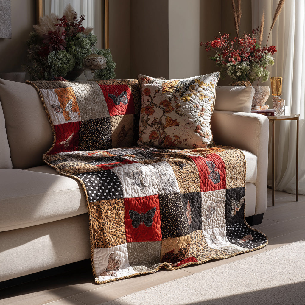 Butterfly Patchwork Quilted Blanket - Baby (30" x 40") - Pack 1