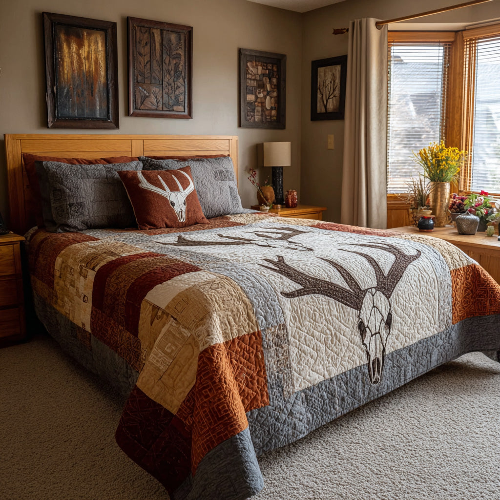 Cabin Antler Bands Quilted Blanket - Baby (30" x 40") - Pack 1