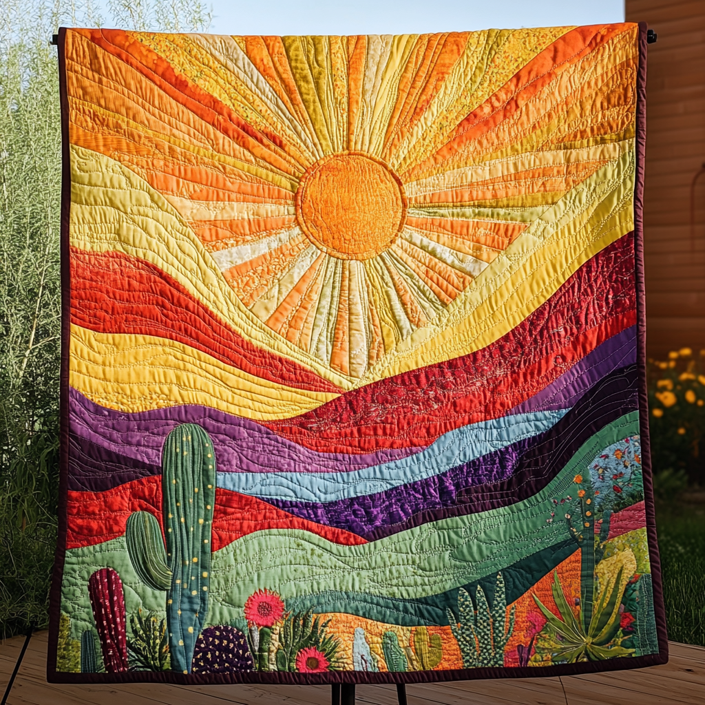 Cactus Sunset Quilted Blanket - Baby (30" x 40")