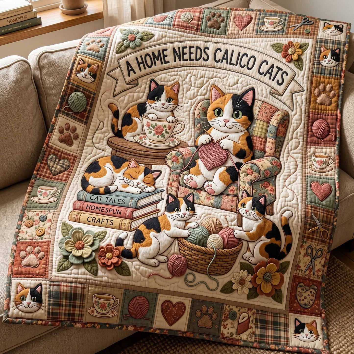 Calico Home Quilted Blanket - Baby (30" x 40") - Pack 1