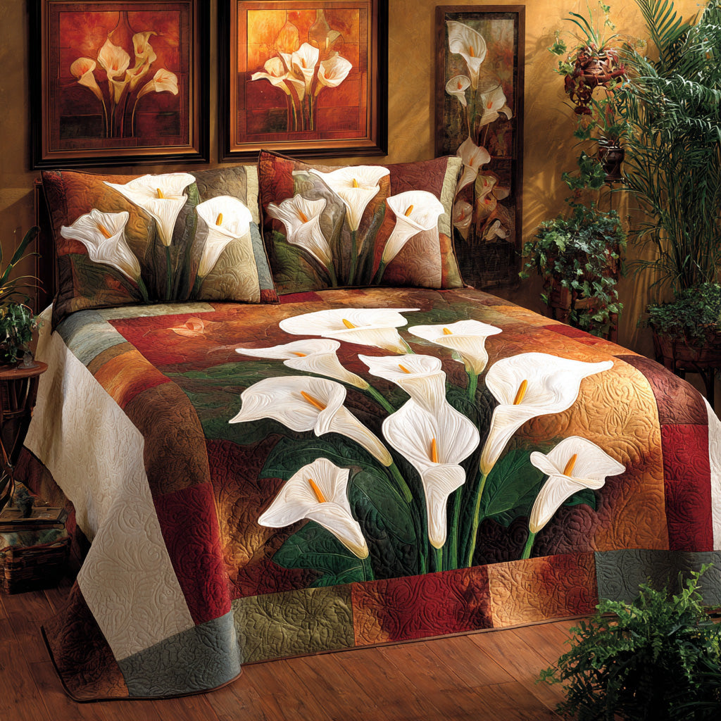 Calla Lily Elegance Quilted Blanket - Baby (30" x 40") - Pack 1